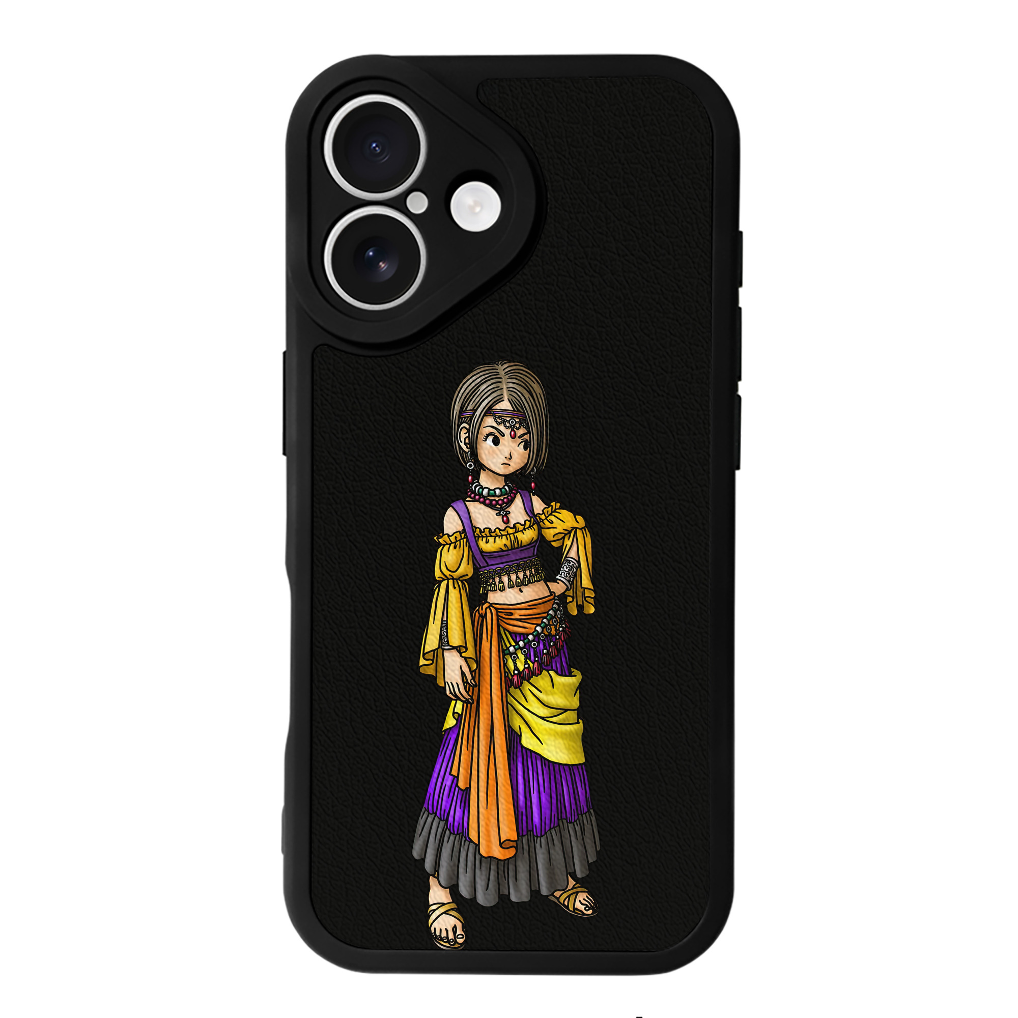 （画像用） ドラゴンクエスト Doragon Kuesuto Dragon Quest 【iPhone 16シリーズ対応】シリコンスマホケース（レザー調） 材質：シリコン